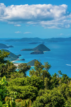 Jost Van Dyke island is a popular stop on a Caribbean Cruise