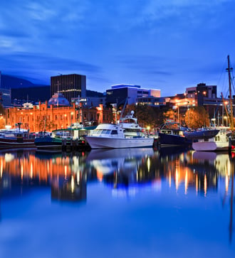 Hobart, Tasmania at night