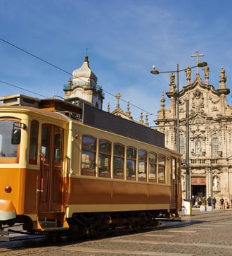 Historic tram in Porto