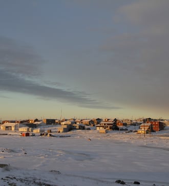 Sunrise over Cambridge Bay, Canada