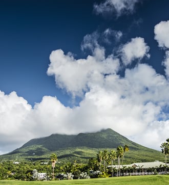 Volcanic peak in Nevis