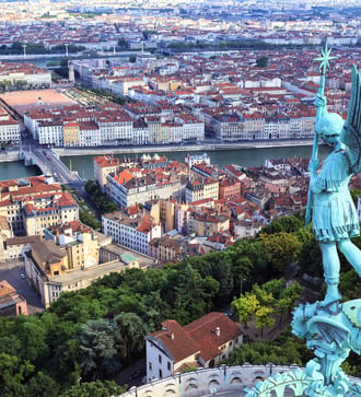 View of Lyon from Notre Dame de Fourvière