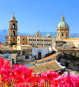 Spring flowers in Palermo, Sicily