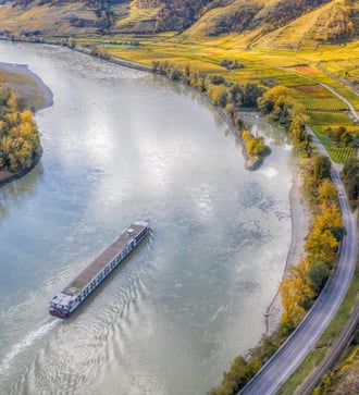 wachau valley on the danube river