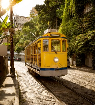 Bonde tram in Santa Teresa, Rio de Janeiro
