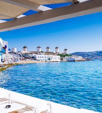 Harbour in Mykonos, Greece