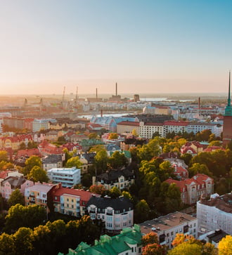 Aerial view of Helsinki, Finland