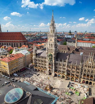 Town Hall and Marienplatz in Munich, Germany