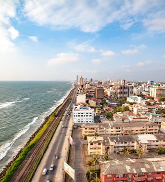 Aerial view of Colombo, Sri Lanka