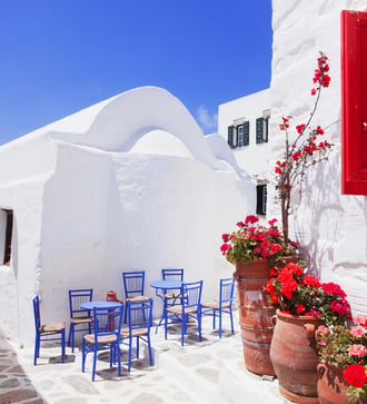 Street on Amorgos island, Greece