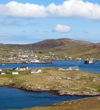 Castlebay on the Isle of Barra, Scotland
