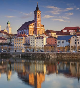 Sunset in Passau, Germany