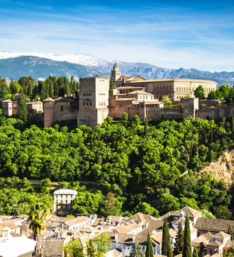 The Alhambra palace in Granada, Spain