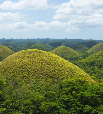 Chocolate Hills on Bohol island, the Philippines