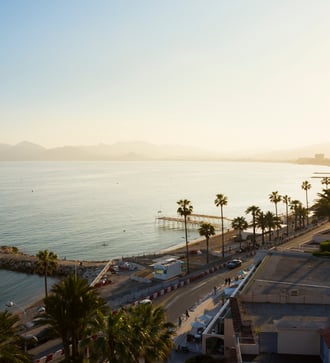 Sunset over Cannes, France