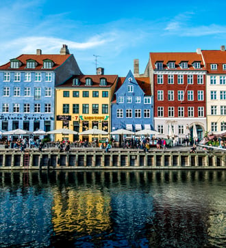 Colourful buildings in Nyhavn, Copenhagen