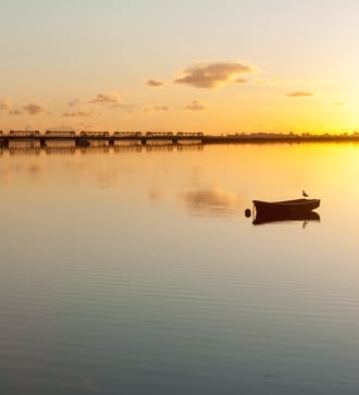 Sunrise over Tauranga harbour, New Zealand