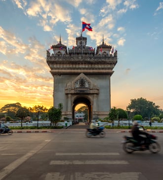 Patuxai monument in Vientiane, Laos