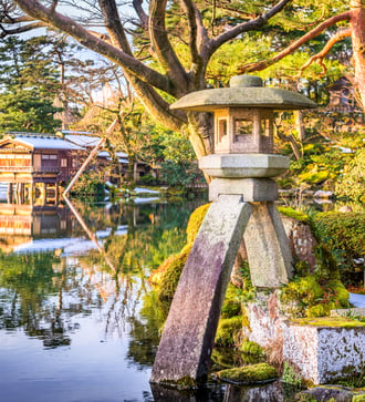 Kenroku-en Garden in Kanazawa, Japan