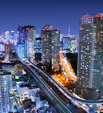 Tokyo skyline at night