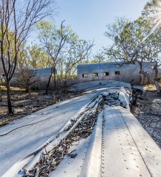Plane wreckage in Vansittart Bay, Australia