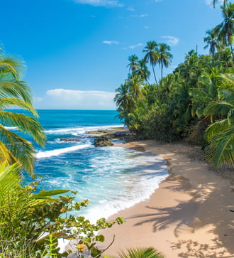 Manzanillo beach near Puerto Limon, Costa Rica