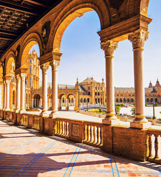 Plaza de España in Seville, Spain