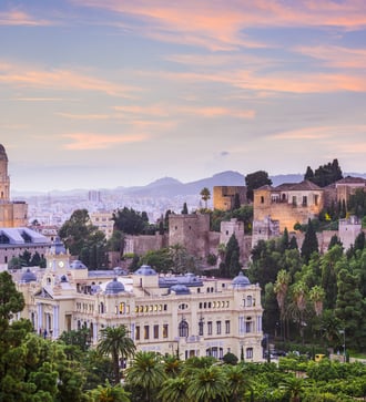 Málaga city skyline