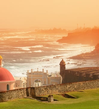 Sea front in San Juan, Puerto Rico