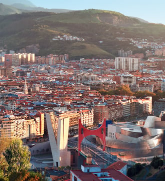 Aerial view of Bilbao, Spain