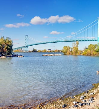 Ambassador Bridge in Windsor, Ontario