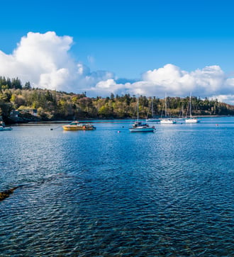Armadale harbour on the Isle of Skye, Scotland