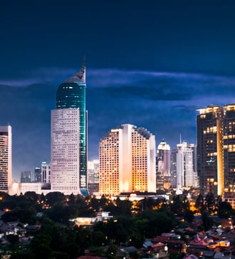 Jakarta, Indonesia by night