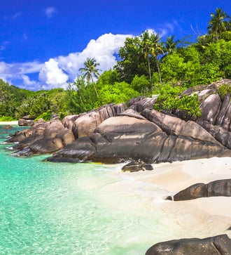 Boulders on the beach, Mahé