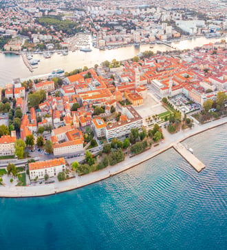 Aerial view of Zadar, Croatia