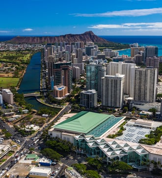 Aerial view of Honolulu, Hawaii
