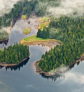 Aerial view of Misty Fjords, Alaska