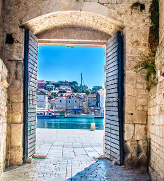 City gate in Trogir, Croatia