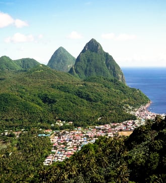 Soufrière and the Pitons, Saint Lucia