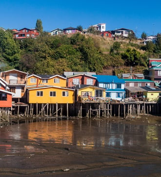 Stilt houses in Castro, Chiloé island, Chile