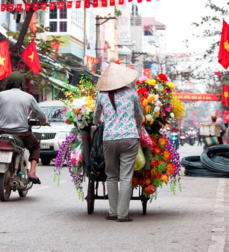 Hanoi street scene, Vietnam