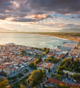 Aerial view of Nafplion, Greece