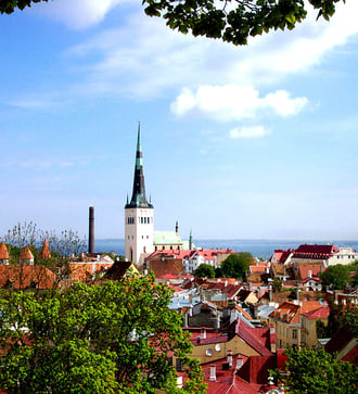 Rooftops in Tallinn, Estonia
