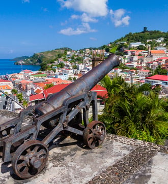 Cannon overlooking St George's, Grenada