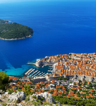 Aerial view of Dubrovnik, Croatia