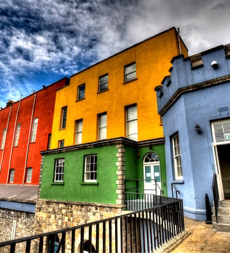 Colourful buildings at Dublin Castle