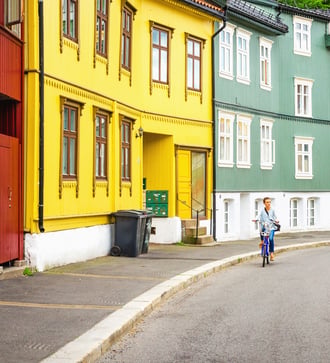 Wooden houses in Oslo, Norway