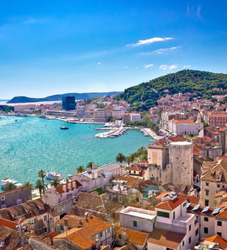 Aerial view of Split, Croatia