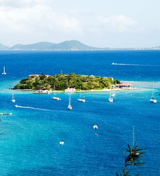 View of Virgin Gorda and Marina Cay, British Virgin Islands