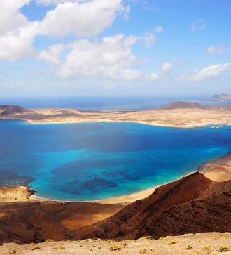 View of Graciosa island from Lanzarote